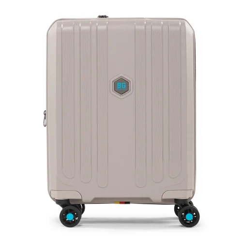 Mała walizka do samolotu 55x40x20 – Enduro Beżowa, TSA, z USB