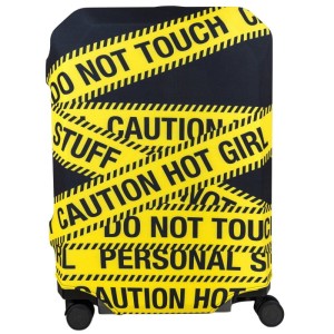 Pokrowiec na walizkę dziecięcy Caution – ochraniacz z grafiką streetwear